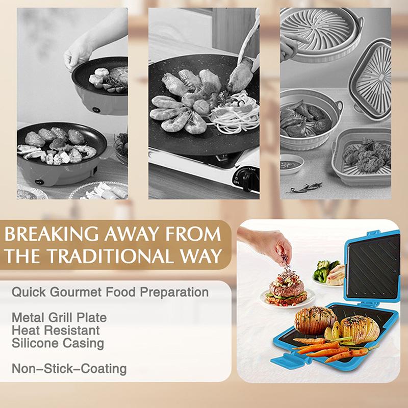 Multifunktionell Silikon Bakform Med Smörkniv Snabb Uppvärmning Mikrovågsugn Brödrost Smörgåsbricka För Kök 1st