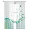 Branch Leaf Butterfly Abstract Art Tulle Curtains For Living Room Home Decor Window Curtain Kitchen Sheer Voile Curtain