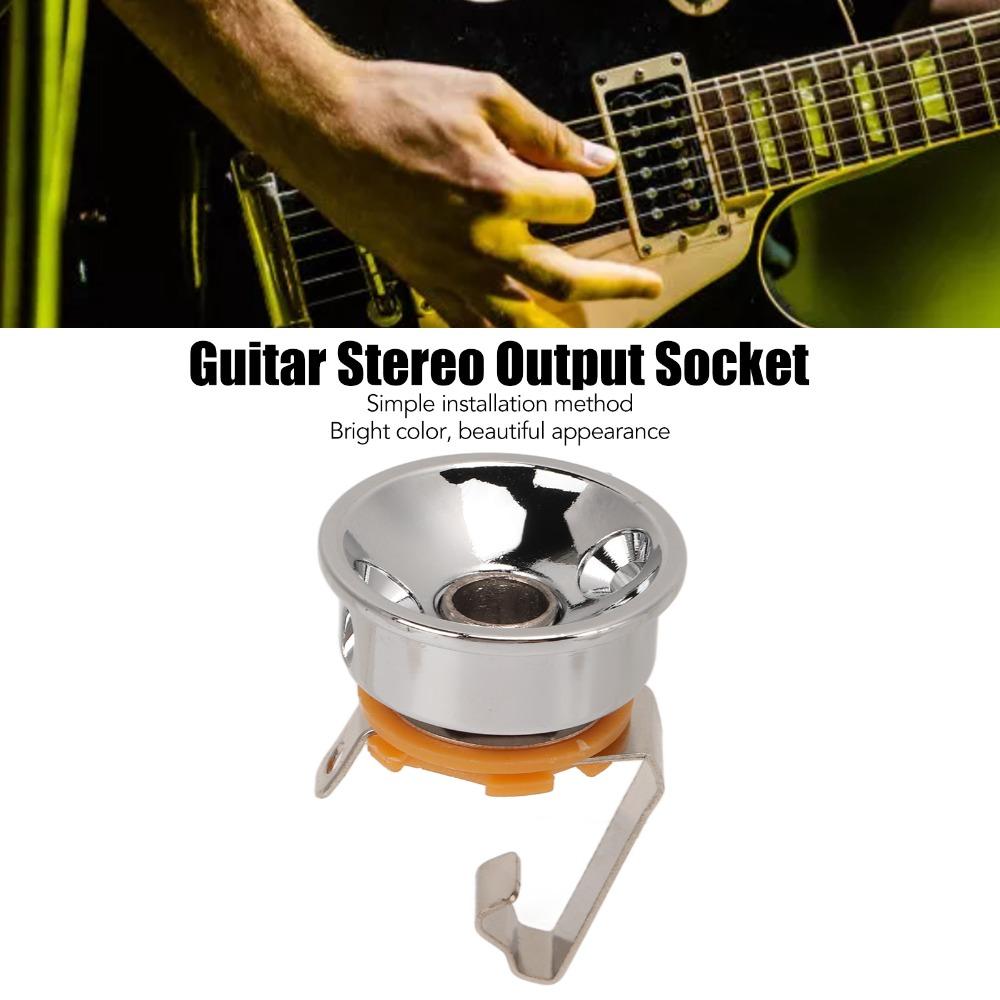Silver/Golden Guitar Output Jack Metal Stereo Output Socket For Electric Guitar