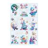 Christmas Window Decor Stickers Set With Snowflakes Snowman Celebration For