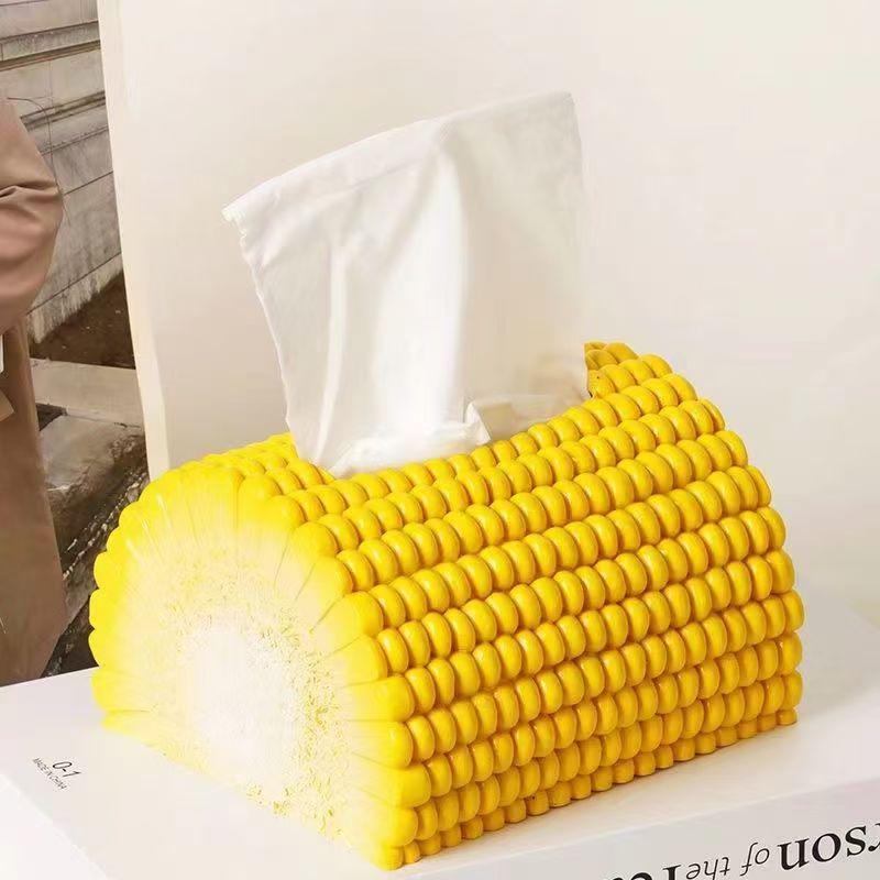 

Креативная коробка из кукурузной бумаги для декора гостиной, украшения журнального столика и рабочего стола, коробка для хранения в стиле Сяохуншу