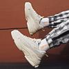 Men's shoes spring solid color breathable sports casual shoes versatile heightening platform dad shoes 2025 new little white tide shoes