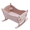 1:12 Dollhouse Wooden Baby Cardle Mini Bed Model Furniture Dollhouse Accessories