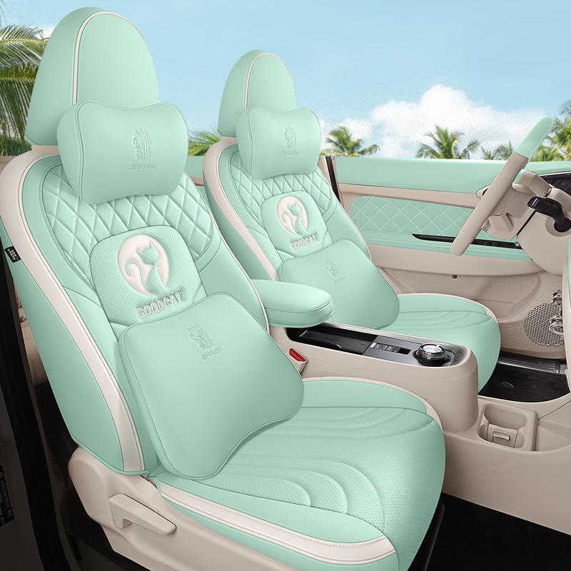 ORA Good Cat GT Cartoon Seat Cover - Full Wrap, Four Seasons Use, Cute Design, 2022 Model.