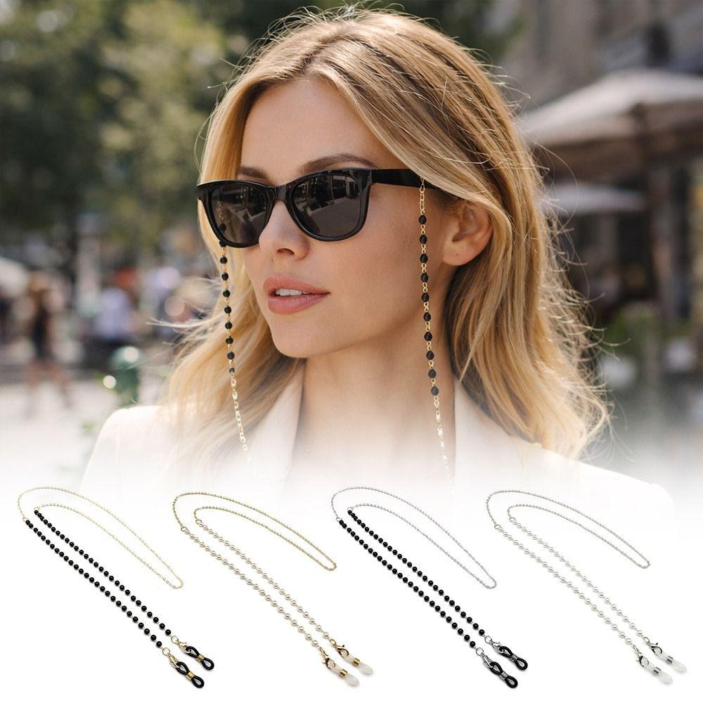Fashion Flower Beads Eyeglass Holder Anti Drop Nonslip Glasses Chain Handmade Necklace Mask Lanyard Women Men