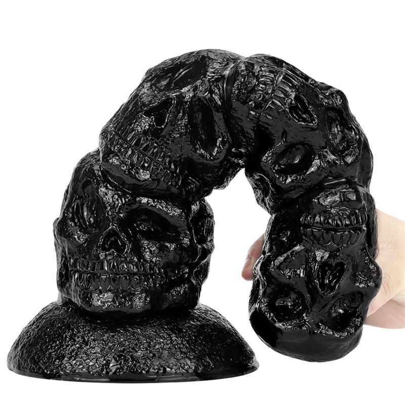 11cm Skull Oversized Anal Plug Penis Shaped Anal Plug Alternative Anal Dilator Huge Chrysanthemum Masturbation Device