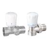 All-Copper Right-Angle Thermostatic Valve for Household Radiators, with 4/6 Points, 1-Inch Threads, and Manual Temperature Control