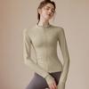 Women's Slim Fit Zip-Up Long Sleeve Yoga Top for Running & Fitness