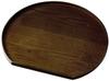 Yamaga Lacquerware Shop Half-Moon Tray, Natural Wood, 36cm, Made In Japan, Ebony Finish