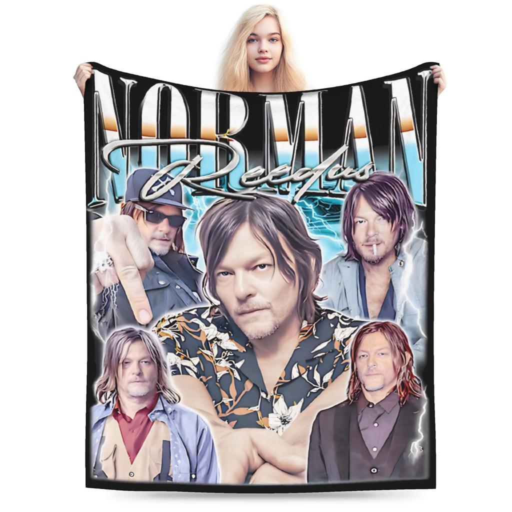 Daryl Dixon Bootleg Vintage  The Walking Dead Flannel Blankets Winter  Super Soft Bedding Throws for Boy Girl Bedspread Sofa Bed