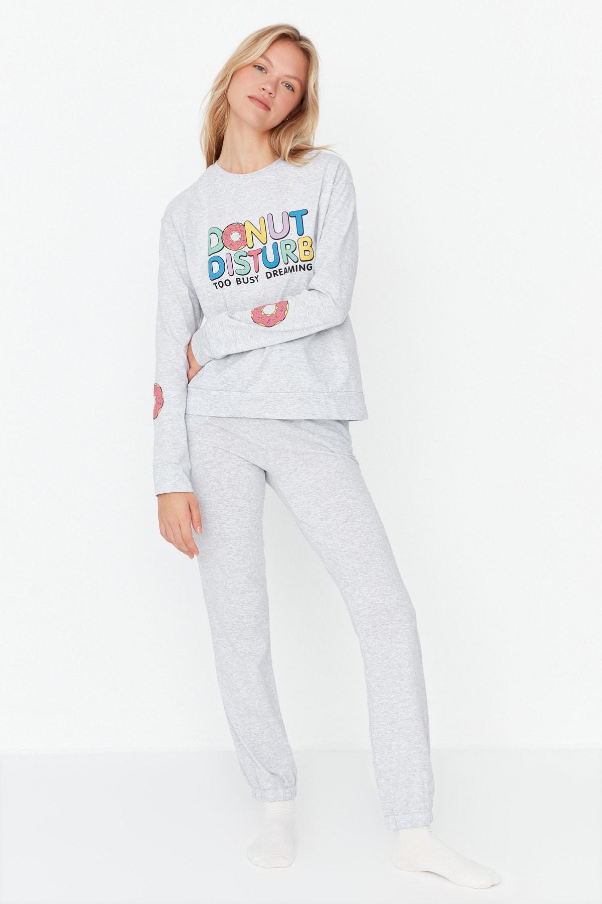 

Пижамный комплект - Розовый - Слоган