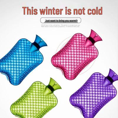 Bollitore ad Acqua Calda in PVC ad Alta Densità da 2000 ml con Punti Convessi - Antiesplosione, Scaldamani Ispessito per Bambini