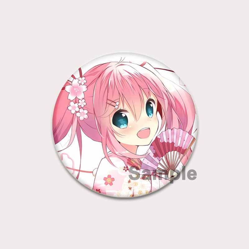 

32/44/58 мм музыкальная игра розовая брошь Мику булавки мультяшный косплей значок для рюкзака шляпа декор ювелирные изделия аксессуар ручной работы пуговица булавка подарки 32mm