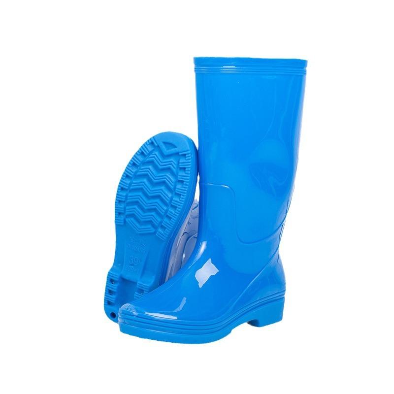 Golden Elephant Water Shoes Women's High Tube Without Lining Quick-drying Rain Shoes Adult High Heel Waterproof Glue Shoes Work Shoes Low Heel