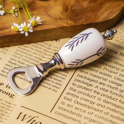 

High Grade Carved Beef Bone Bottle Opener Restaurant Starter Bottle Starter Decorative Ornaments Elegant Bottle Opener Accessory білий