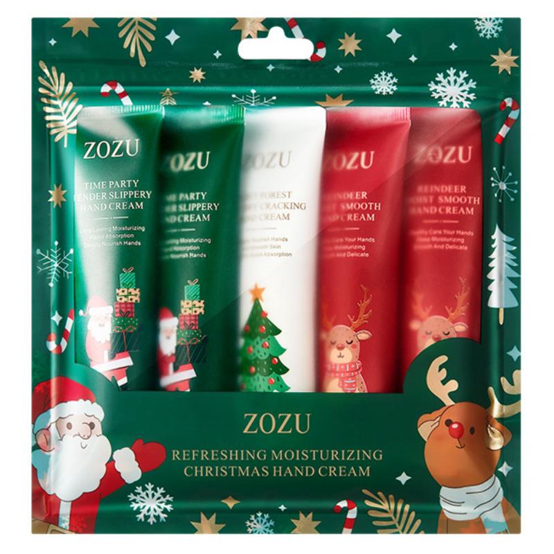 Weihnachts-Handcreme-Geschenkset 5 Teile Fruchtduftende Feuchtigkeitslotion für trockene Hände Weihnachtsfeier-Gastgeschenke Nikolausstrumpf-Füller