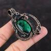 Dark Green Fire Labradorite Pendant Copper Wire Wrapped Gemstone Pendant Dainty Copper Jewelry Handmade Pendant Amazing Pendant Gift For Her