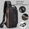 Men's Bag One Shoulder Multifunctional Messenger Bag Password Lock Sports Locomotive Bag Waterproof USB Charging Port Anti-theft Breast Bag
