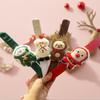 Christmas Clap Bracelet Cartoon Plush Elk Snowman Circle Bracelet For Xmas Hildren Gift New Year Decor Wrist Band