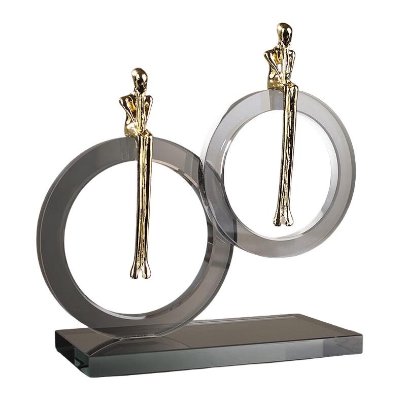 Modern Minimalist Crystal Ring Desktop Ornament