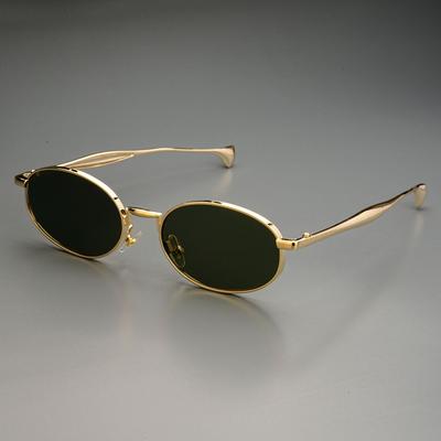 New Small Frame Luxury Brand Design Oval Sunglasses Women UV400 Eyewear Fake Glasses Fashion Vintage Sunglasses Men Gafas De Sol
