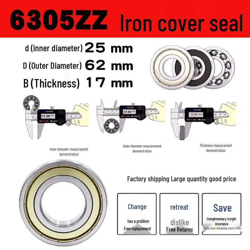 Deep Groove Ball Bearing Series 6300-6306RS/ZZ for Motors