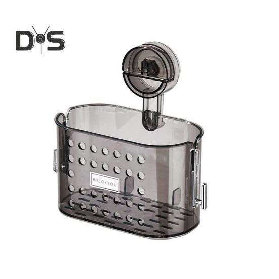 

Органайзер для хранения вещей в ванной комнате, вентилируемая конструкция, водонепроницаемая, простая установка, не требуется сверления, корзина для душа с присоской серый