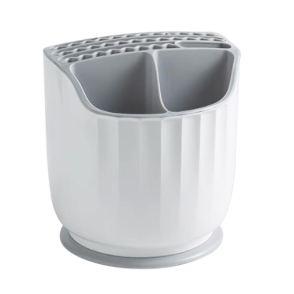 Rotating Utensil Holder Multiple Compartments Plastic Kitchen Counter Knife Chopstick Rack