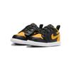 New Jordan Air Jordan 1 Cushioning, Wear Resistant Low Top Toddler Shoes Black Yellow Infant And Toddler DR9747-072