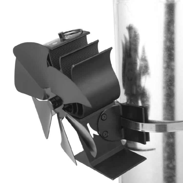2-in-1 Chimney Fan 6-Blade Heat Powered Stove Fan Fireplace Fan for Wood for Bur