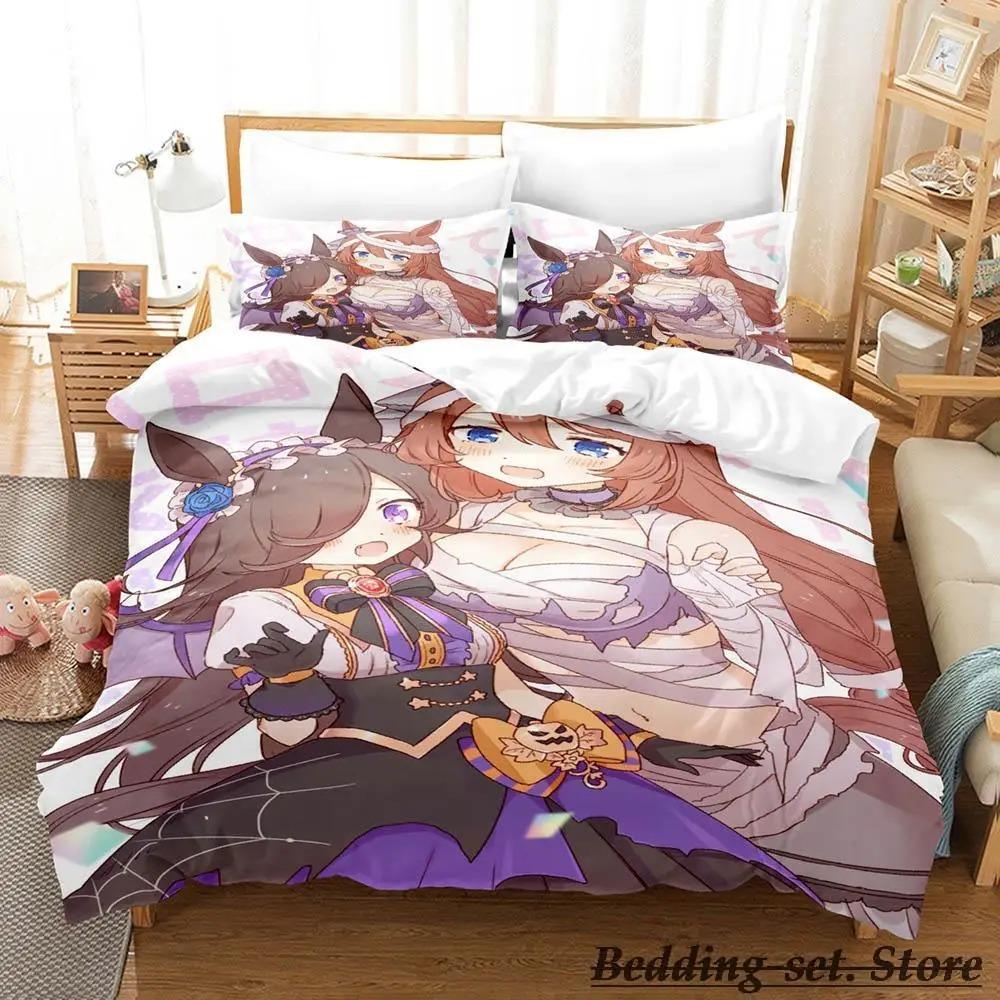 Mummy Girls Anime Bedding Set Single Twin Full Queen King Size Bed Set Adult Kid Bedroom Duvetcover Sets Anime Parure De Lit Bed