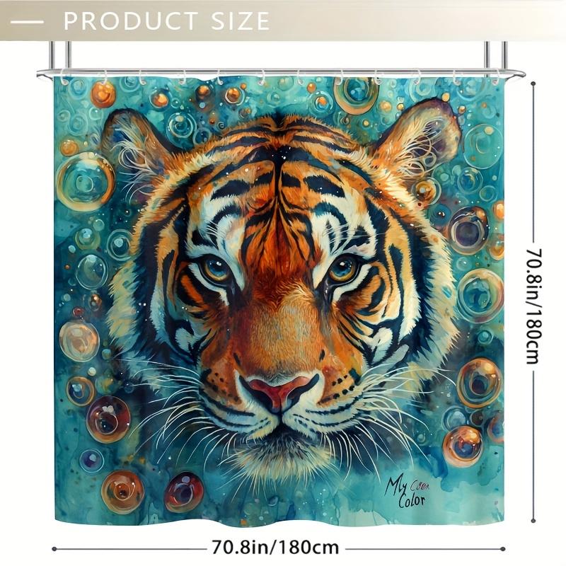 Tiger Shower Curtain - Vibrant And Detailed Wall Hanging Decorations For Living Rooms And Bedrooms - Home Decor Inspired