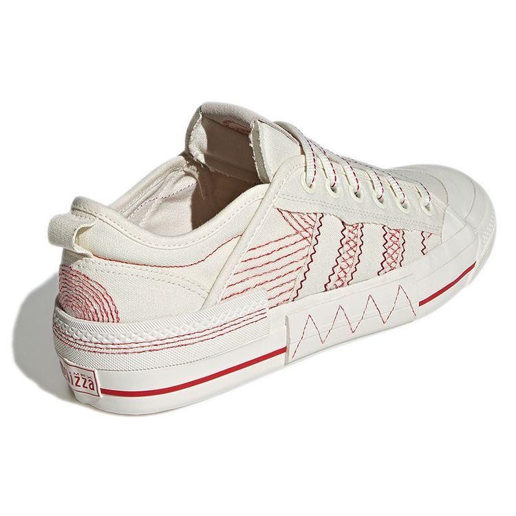 Adidas Originals Nizza Low Mfx Canvas Comfortable Casual Breathable Durable Non-Slip Low-Top Skate Shoes Unisex Sneakers White Red GX0979