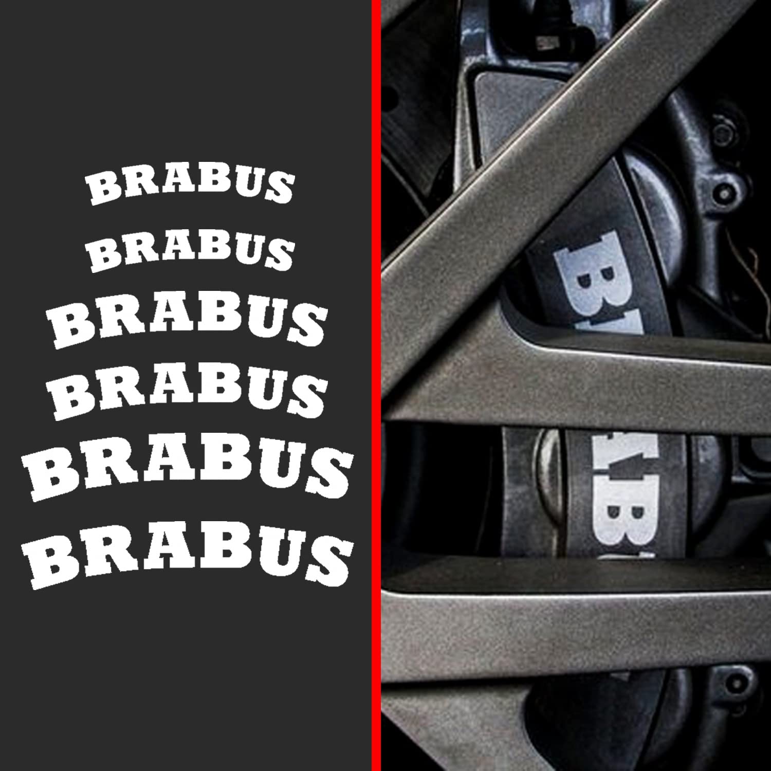 

SPIRIT BEAST Brabus Caliper Sticker Brake Caliper Cover Brake Caliper Sticker Universal Waterproof High Temperature Cool White Brabus белый