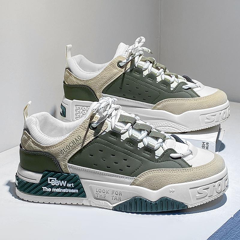 Мода Модные кроссовки Мужская обувь Новые вулканизированные для обуви Мужские повседневные кроссовки Мужская обувь Уличный стиль Прогулочная обувь Мужской тренд 39 зелёный 5398₽