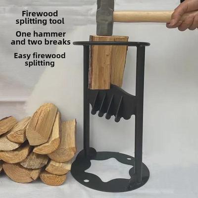 Manganese Steel Manual Firewood Splitter: Outdoor/Household Firewood Chopping Tool