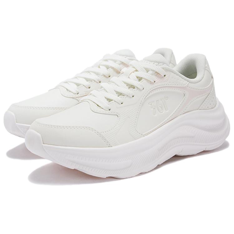 361 Synthetic Leather Waterproof Lightweight Thermal Low top Casual Running Shoes Women's Feather White Pink Litchi 682542227 /