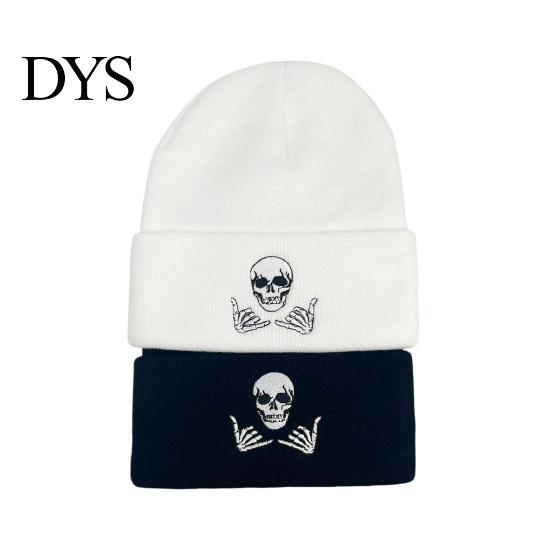 Pohodlná zimní čepice Beanie Pletená Vyšívaná Teplá Zábavný Design Silná Pružná Unisex pro Každodenní Nošení Venkovní Sporty