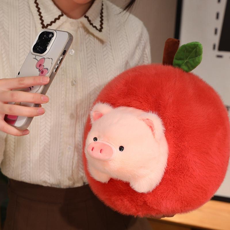 Fruit Capybara Avocado Plush Toy Stuffed Apple Pig Doll Sleep Pillow Holiday Birthday Gift Kawaii Room Decor Creative Cushion