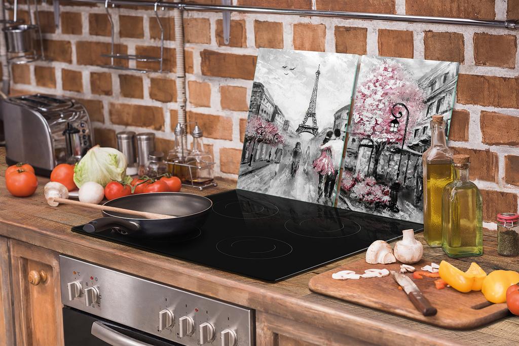 SZKLANA PŁYTA OCHRONNA NA KUCHENKĘ 75x52 PARYŻ