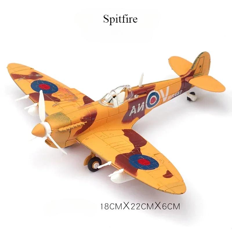 1/48 Seconde Guerre mondiale Américain Corsair Mustang Britannique Spitfire Hurricane Chasseur Allemand BF109 Kit Modèle d'Avion en Plastique à Assembler Jouet