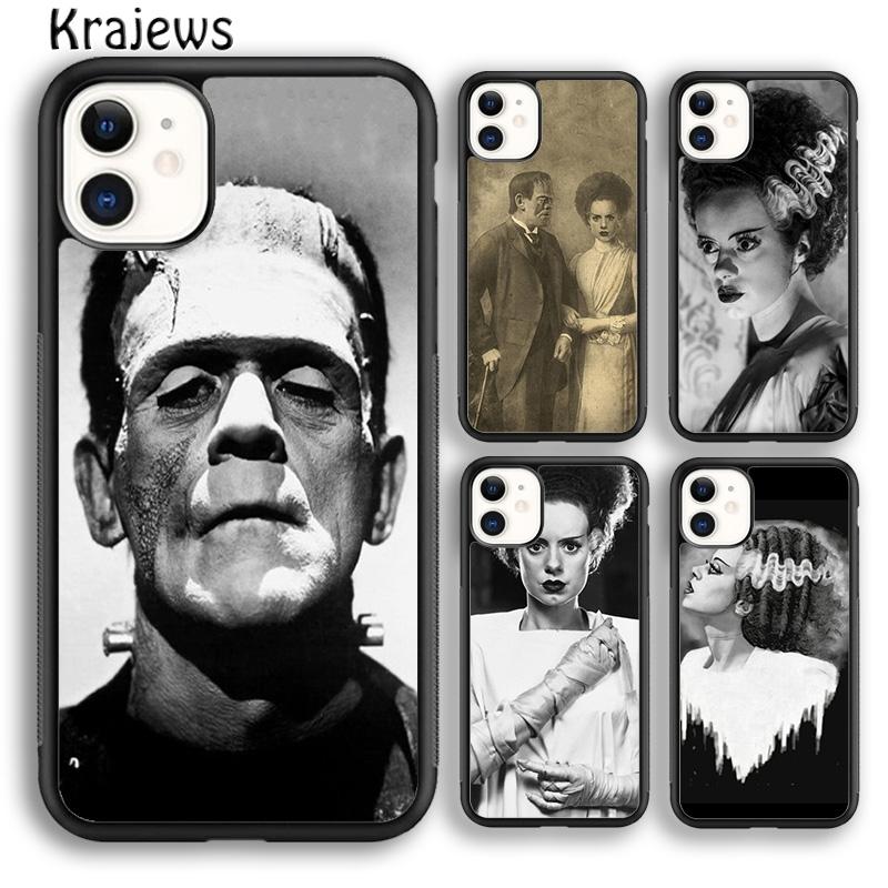 Krajews Bride of Frankenstein Phone Case Cover For iPhone 16 15 14 plus XS XR 11 12 mini 13 pro max coque Shell Fundas