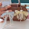 2025 New Sweet Lace Bow Beaded Bow Keychain Phone Charm Strap Pendant for Phone Accessories Bag Hanging Cord for Women Girl