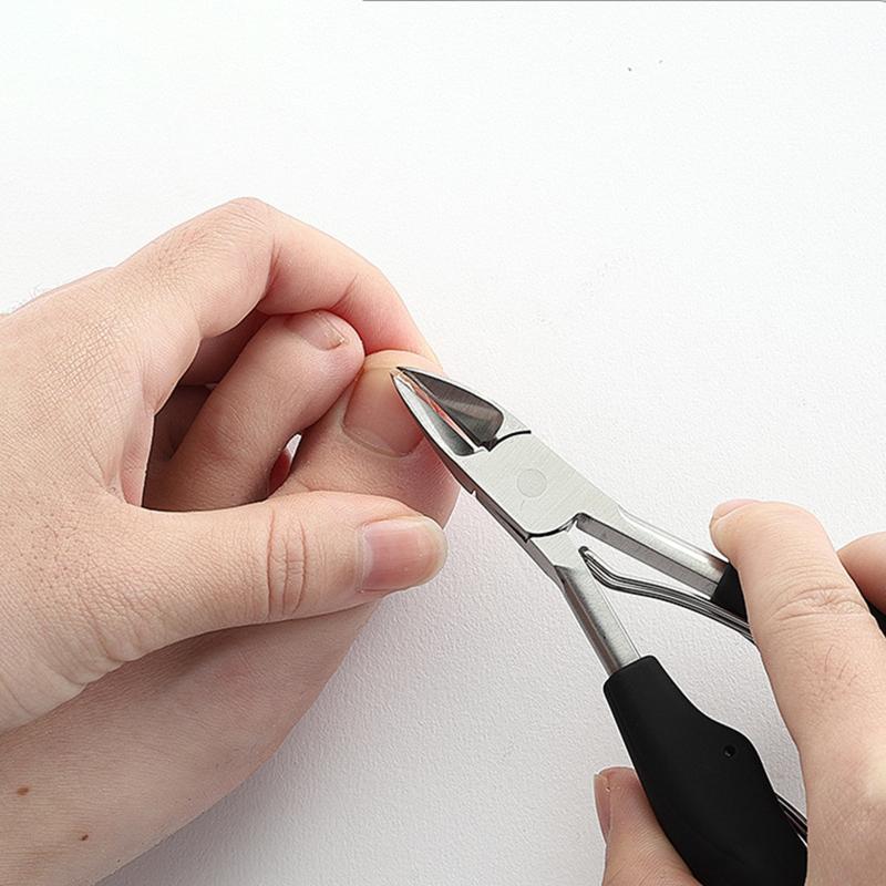 Nail Clippers For Ingrown Thick Nail Stainless Steel Curved Blades Ergonomic Handle Toenail Cutter