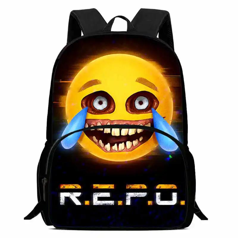 Durable R.E.P.O Kid Backpack for Pupil Students Child School Backpack with Front Pocket,Cartoon Child School Bags for Boys Girls