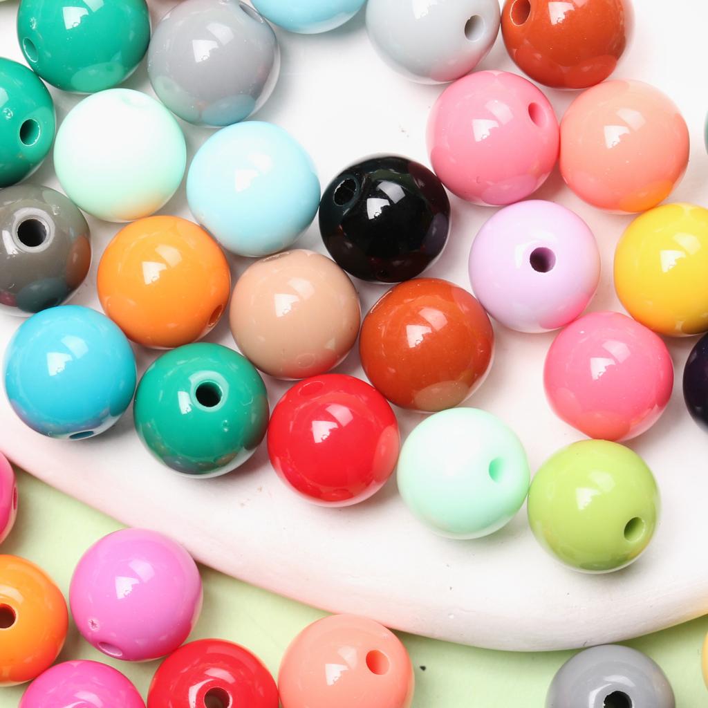 DIY 10mm 200PCS For Jewelry Bracelet Colours Findings Loose Earrings Fashion Jewelry Making Necklace Acrylic Beads