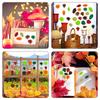 Fun Colorful Foam Stickers High-quality Foam Stickers Fall Glitter Foam Stickers Set 500pcs Self-adhesive Maple Leaf for Kids