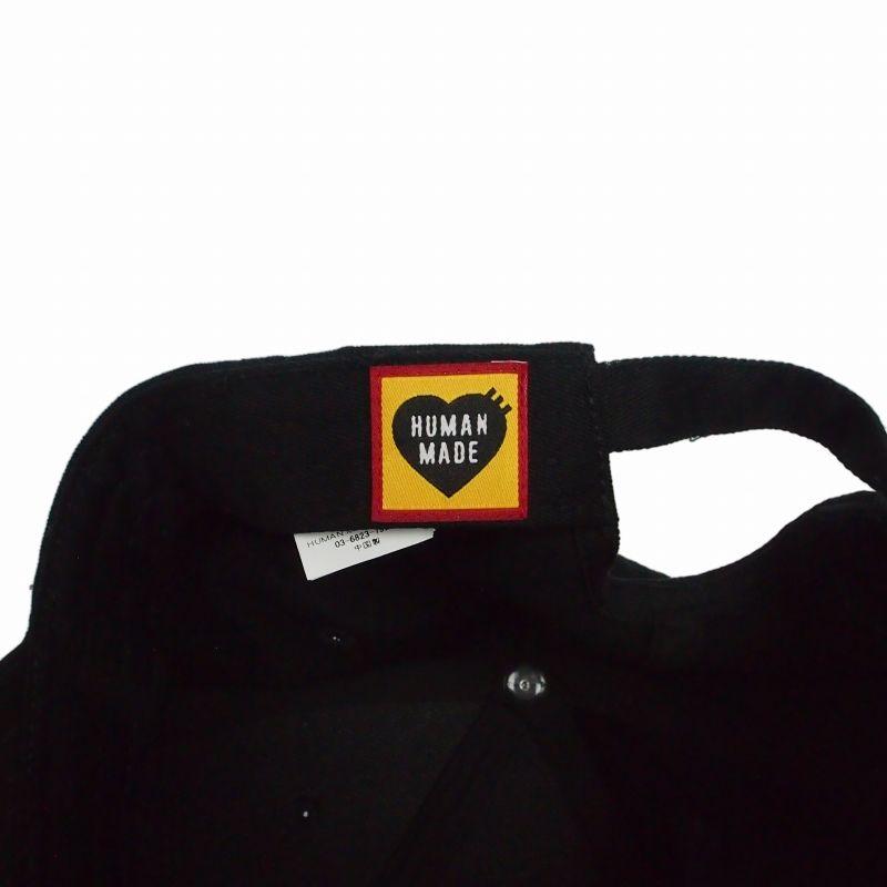 Used HUMAN MADE HEART BADGE 6PANEL TWILL CAP Heart Badge 6 Panel Twill Cap Hat Black Black HM31GD031