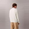 Calvin Klein Cotton Jacquard Textured Button V-Neck Loose Knit Sweater Men tops 4RE309G