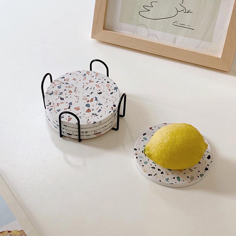 Coaster Holder Mat Storage Rack Table Mat Holder Tea Coffee Mug Placemat Storage Organizer Table Kitchen Accessories